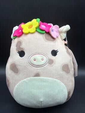 Squishmallows Adila Cow with Flower Crown 8" Plush Kellytoy Jazwares NWT